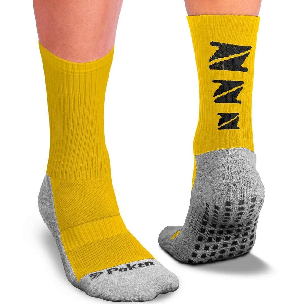 Meia Poker Esportiva Antiderrapante - Amarelo