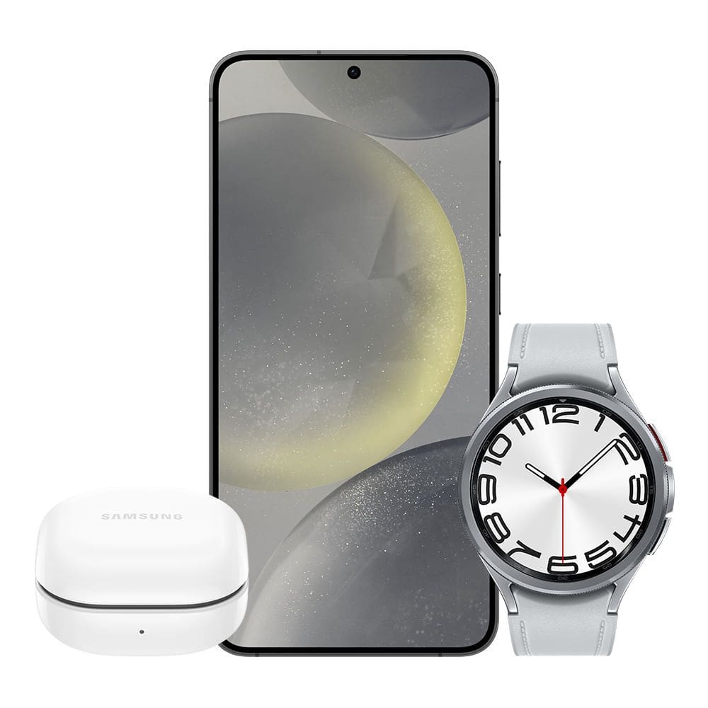 Galaxy S24+ 512GB - Preto + Galaxy Watch6 Classic LTE 47mm - Prata + Galaxy Buds FE - Grafite