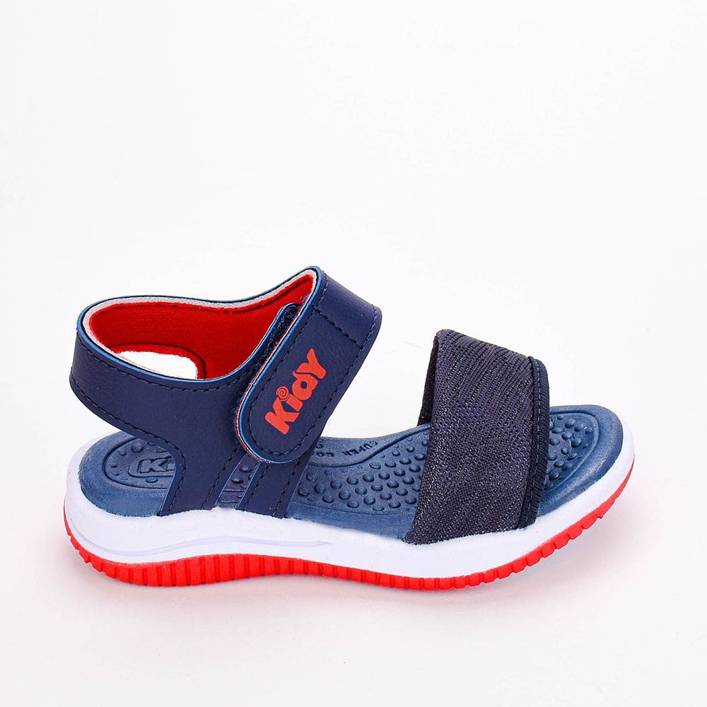 Sandália Infantil Kidy Fly Fecho Personalizado Azul Marinho