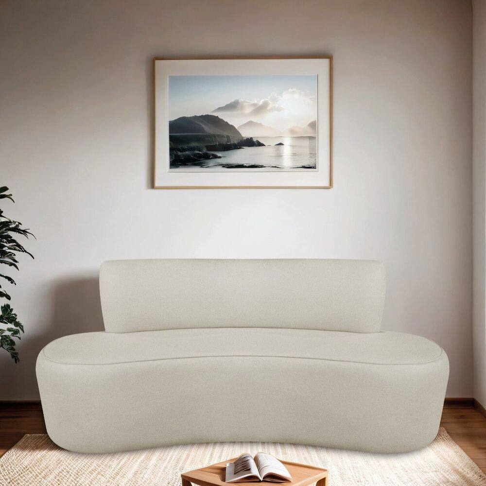 Sofá Orgânico 140cm 2 Lugares Antonela Bege