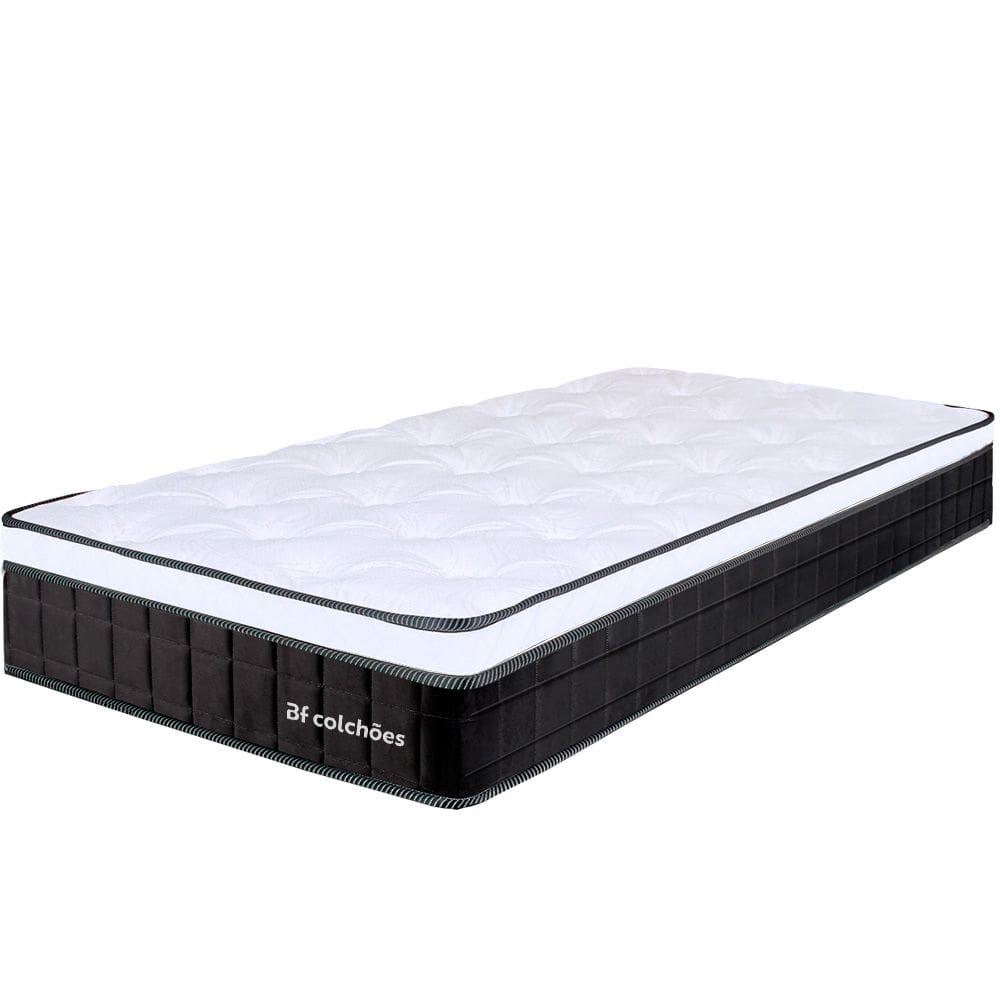 Colchão Solteiro Molas Ensacadas Intermediário Firme de Pillow Espuma D45 88x188X26 BF Colchões