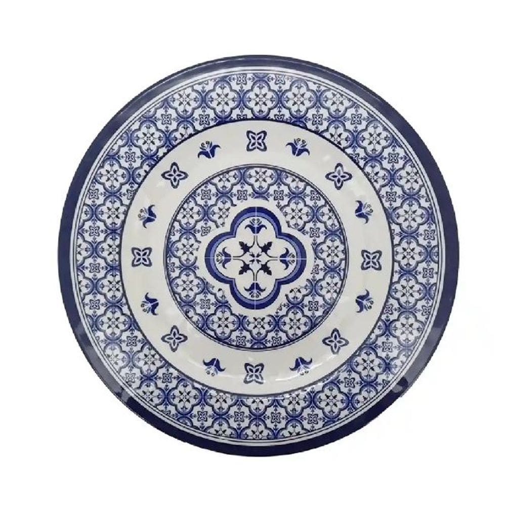 Jogo com 4 Pratos Mimo MP27E Melamina Azul