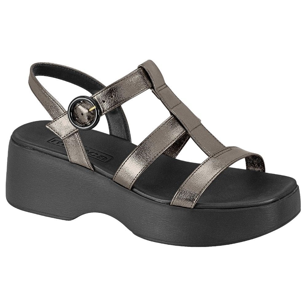 Sandália Feminina Moleca 5503.101.14710 Metalizado Grafite