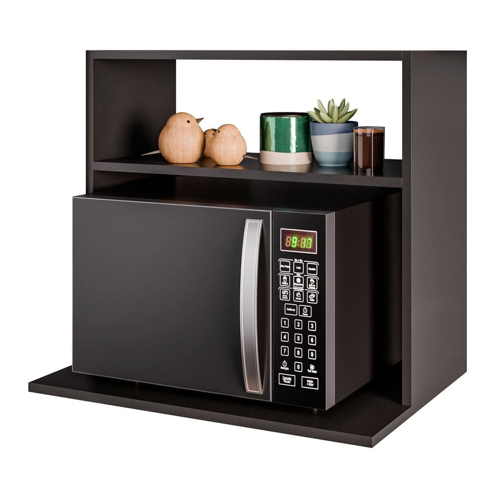 Suporte Aéreo Multiuso Para Forno Micro-Ondas Luara 60cm Preto - Desk Design