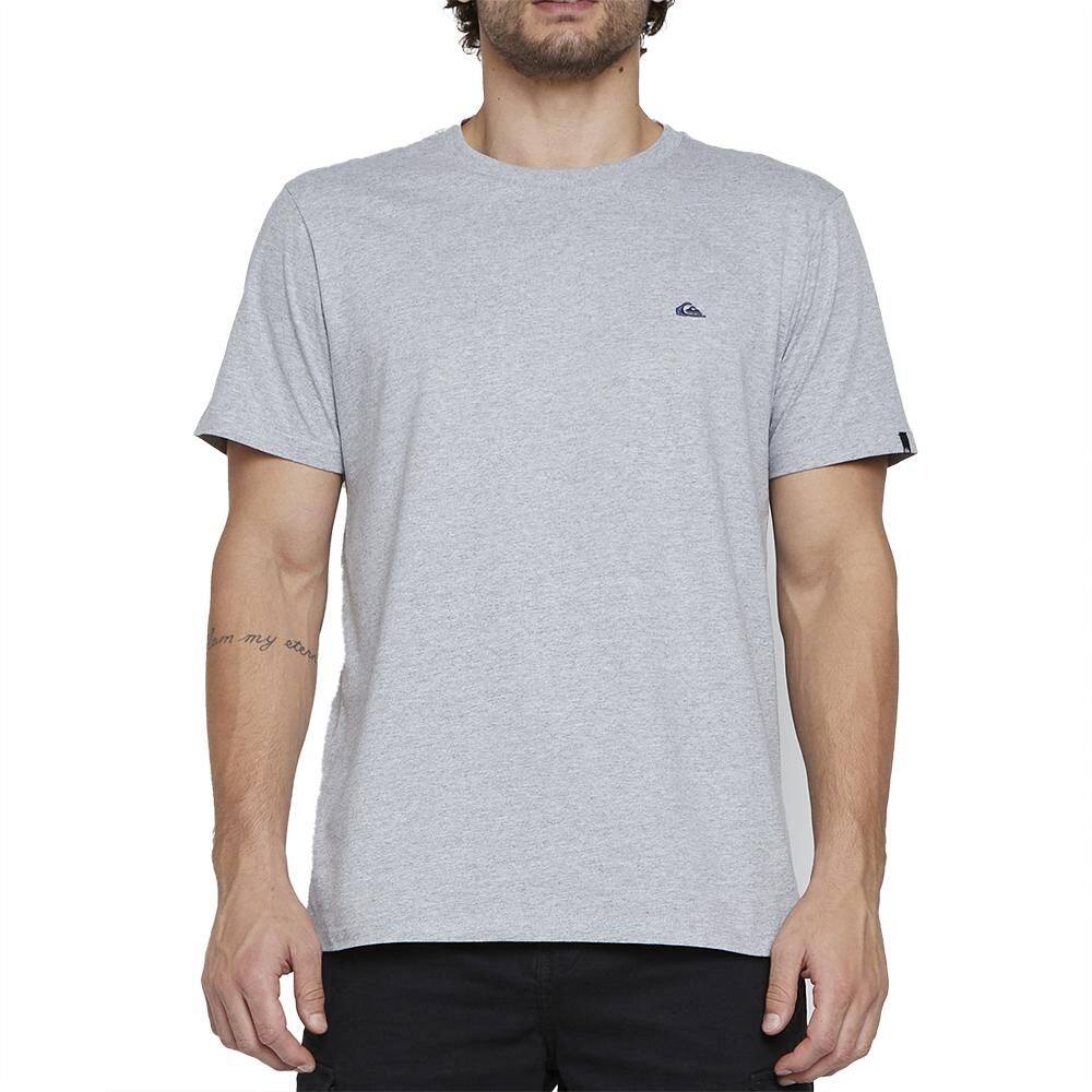 Camiseta Quiksilver Embroidery SM25 Masculina Cinza Mescla