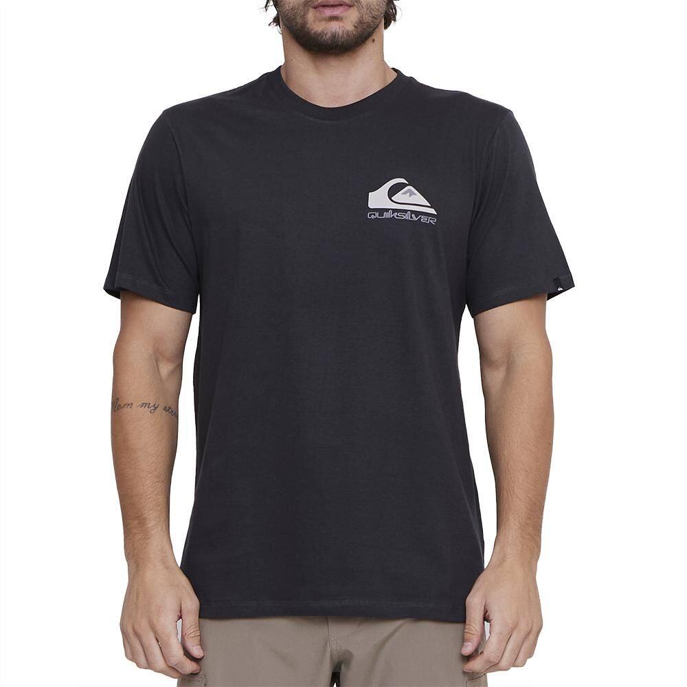 Camiseta Quiksilver Omni Logo SM25 Masculina Cinza Escuro