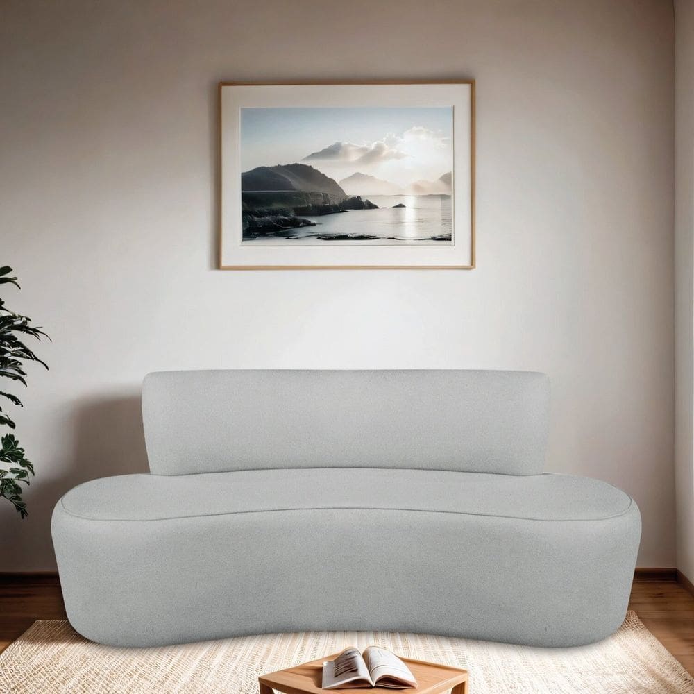 Sofá Orgânico 140cm 2 Lugares Antonela Cinza