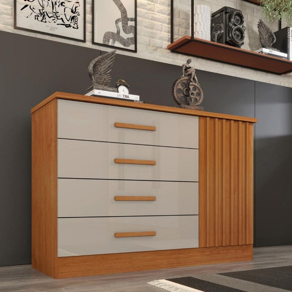 Cômoda 4 Gavetas Ripado Barcelona Tcil