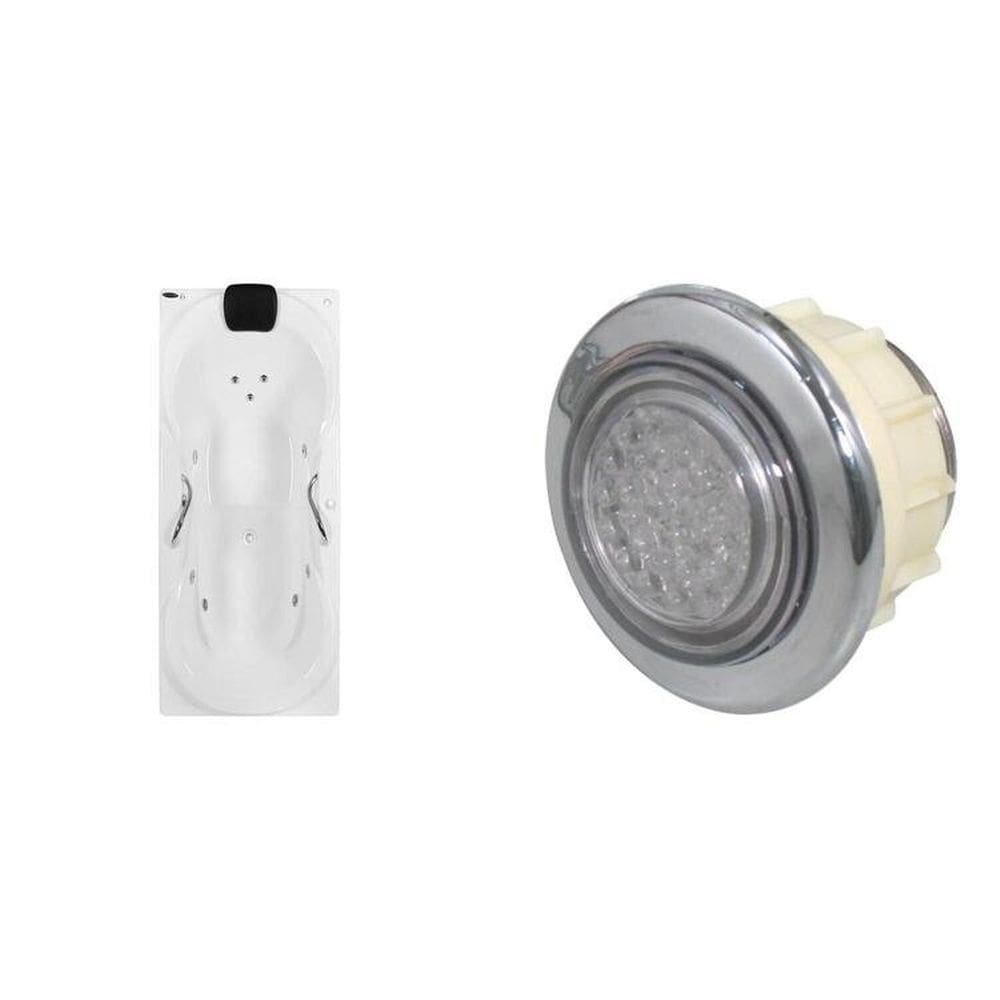 Banheira de Hidromassagem Due Gran Luxo P4 - 110v - com Aquecedor e Cromoterapia Branco