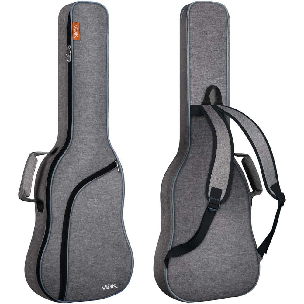 Capa Para Guitarra Acolchoada Voik BG-2200C Cinza Alça Dupla