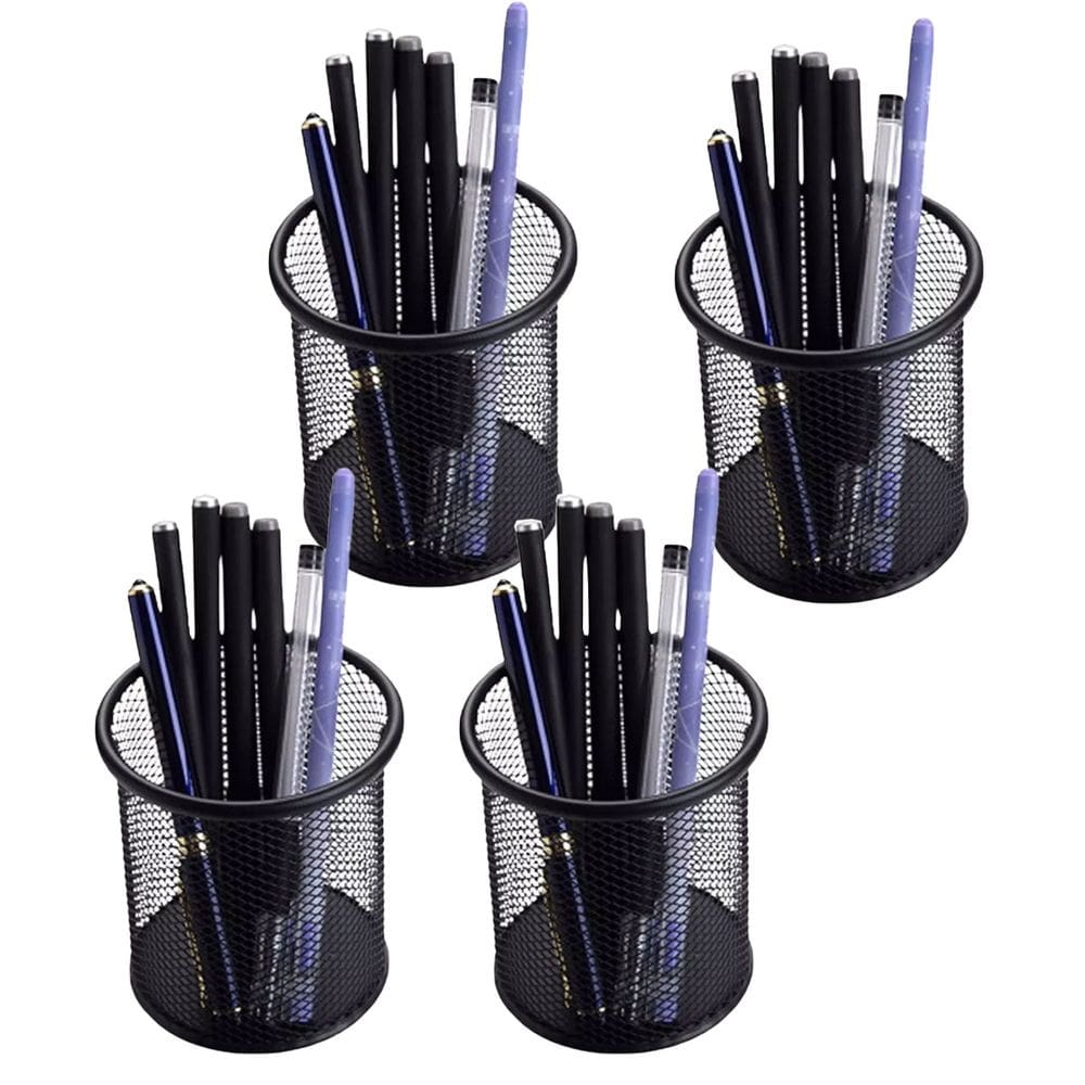 Porta Lapis Telado Kit 4 Unidades Organizaçao Mesa de Trabalho Caneta Regua Treco Lapis Home Office Escrivaninha Escritorio Empresa Versatil Multiuso