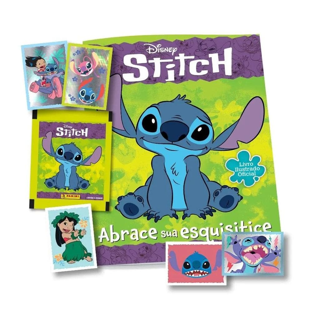 Stitch – Abrace Sua Esquisitice - Álbum Capa Cartão + Kit 40 envelopes