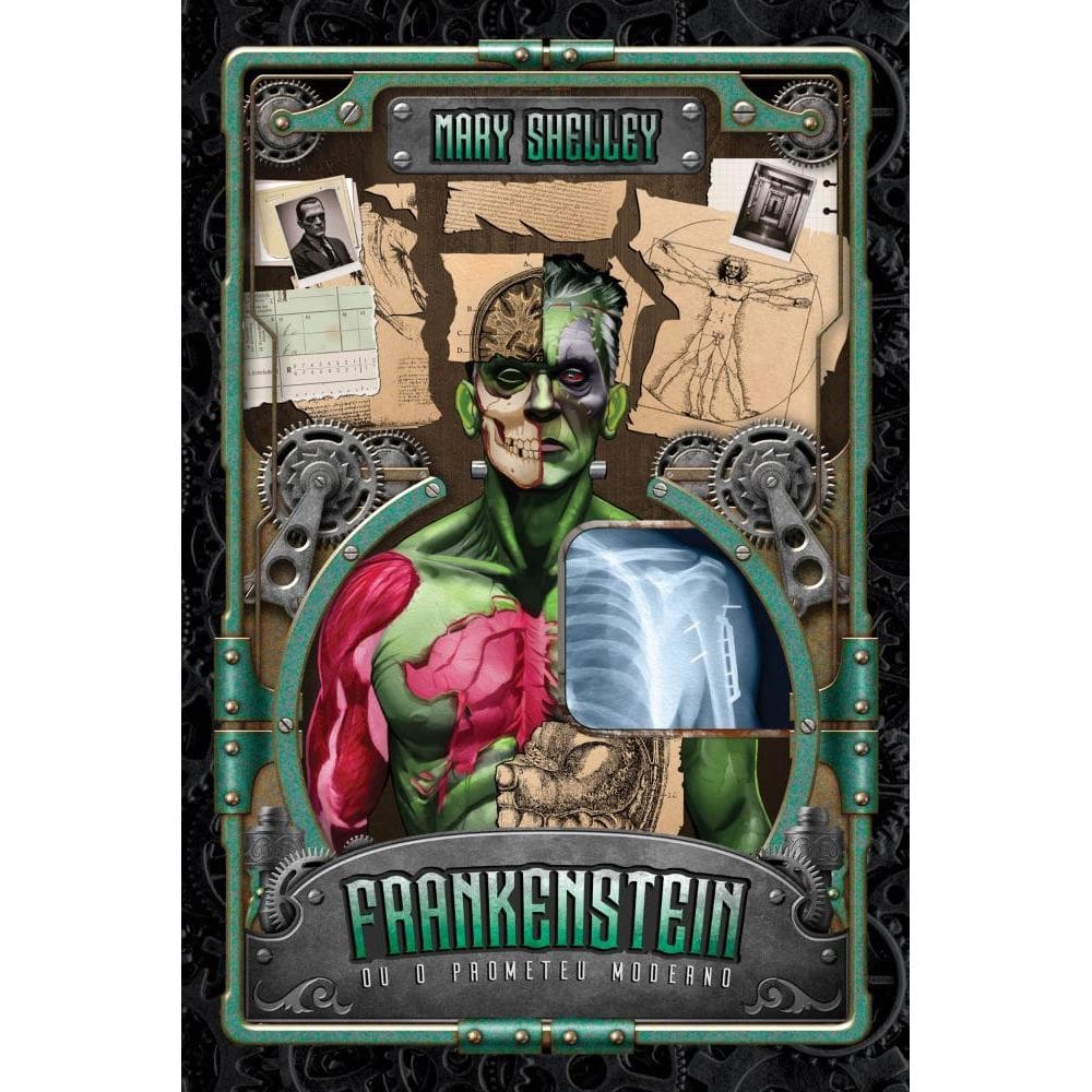 FRANKENSTEIN OU O PROMETEU MODERNO - Edição de luxo: reserva de verniz, alto relevo, fitilho, cabeceado e trilateral verde(1508)