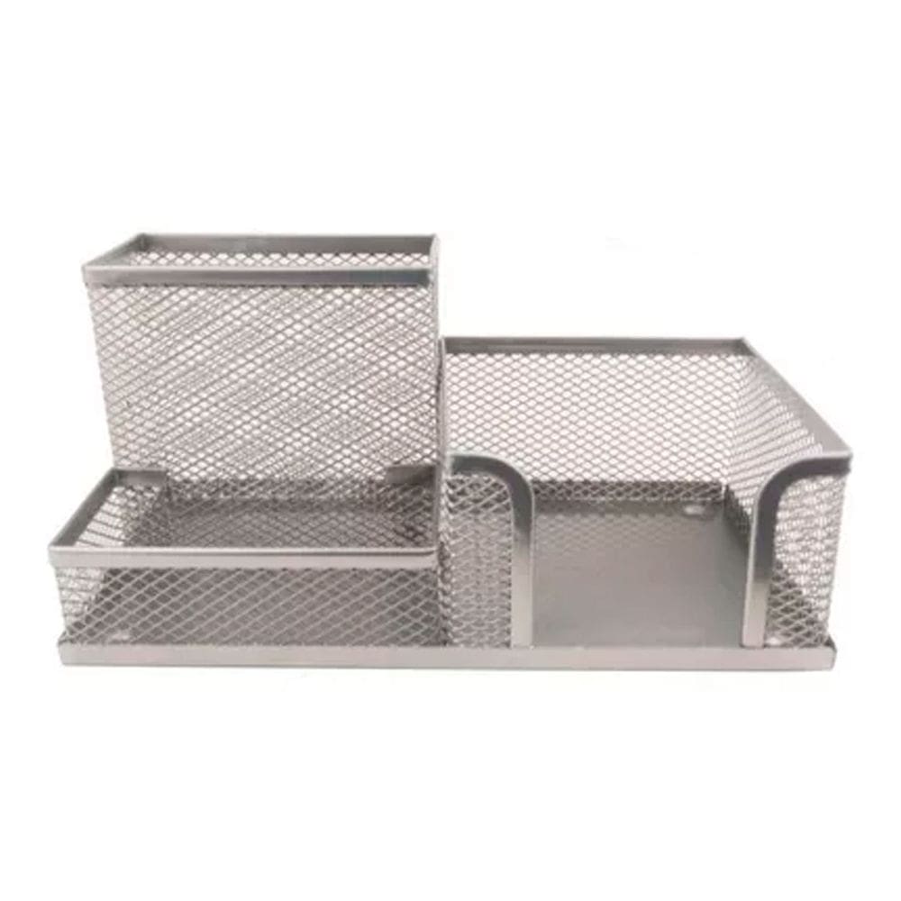 Porta Canetas Organizador de Mesa Bloco de Notas Grampos Clips Escritório Home Office