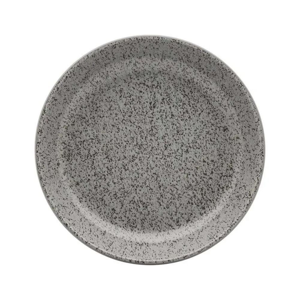 Prato Fundo Em Cerâmica Flat Gray 20,5cm Oxford
