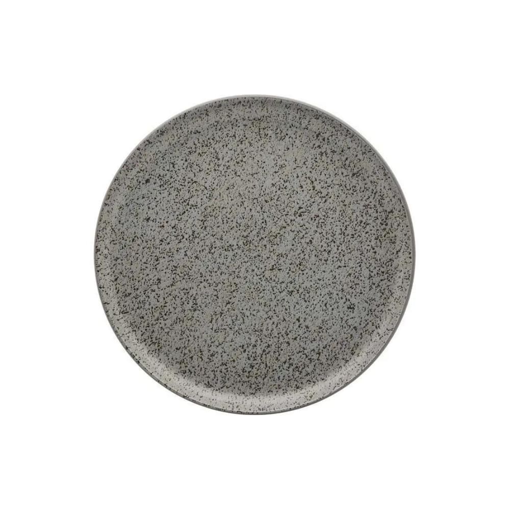 Prato Sobremesa Em Cerâmica Flat Gray 20cm Oxford