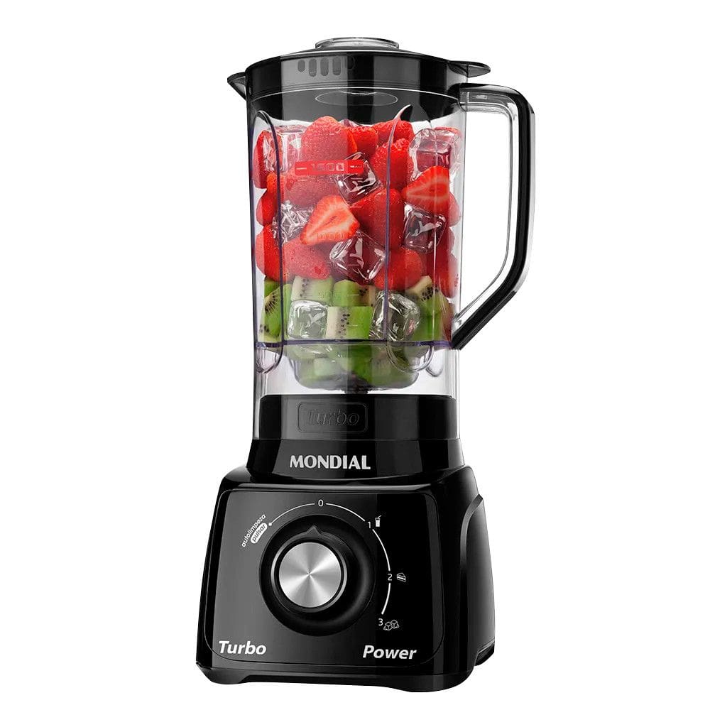 Liquidificador Mondial Turbo Power L99 FB com Filtro 3 Velocidades 550W
