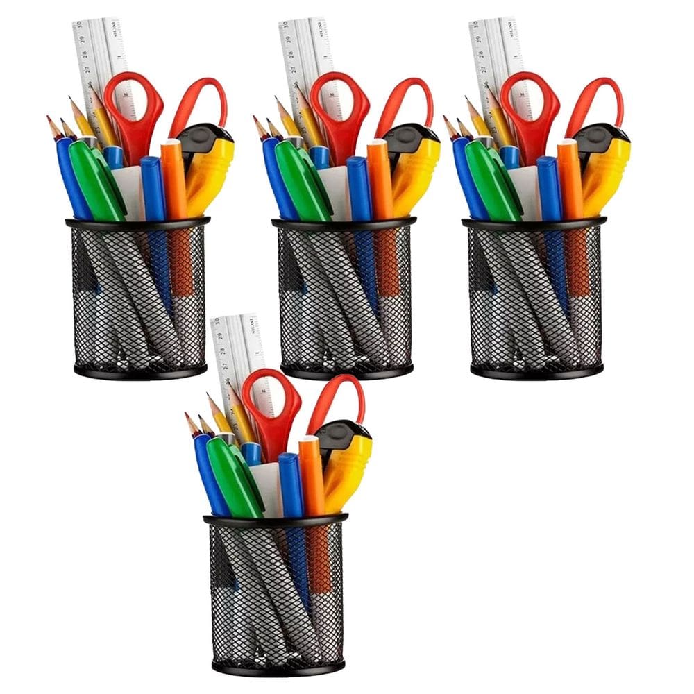 Porta Lapis Telado Kit 4 Unidades Organizador Mesa de Escritorio Lapis Caneta Regua Treco Escrivaninha Home Office Trabalho Empresa Versatil Multiuso
