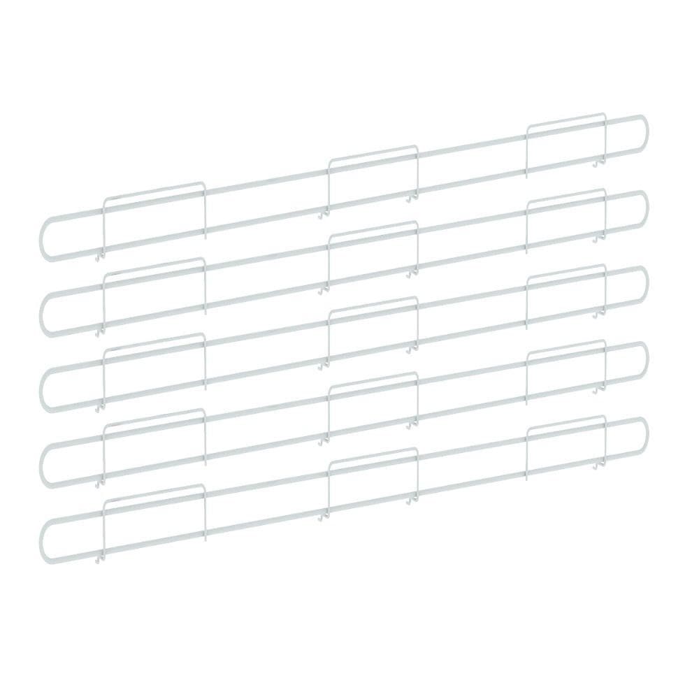 Anteparo Frontal FIT 078 Branco Para Bandeja Gondola Kit 10