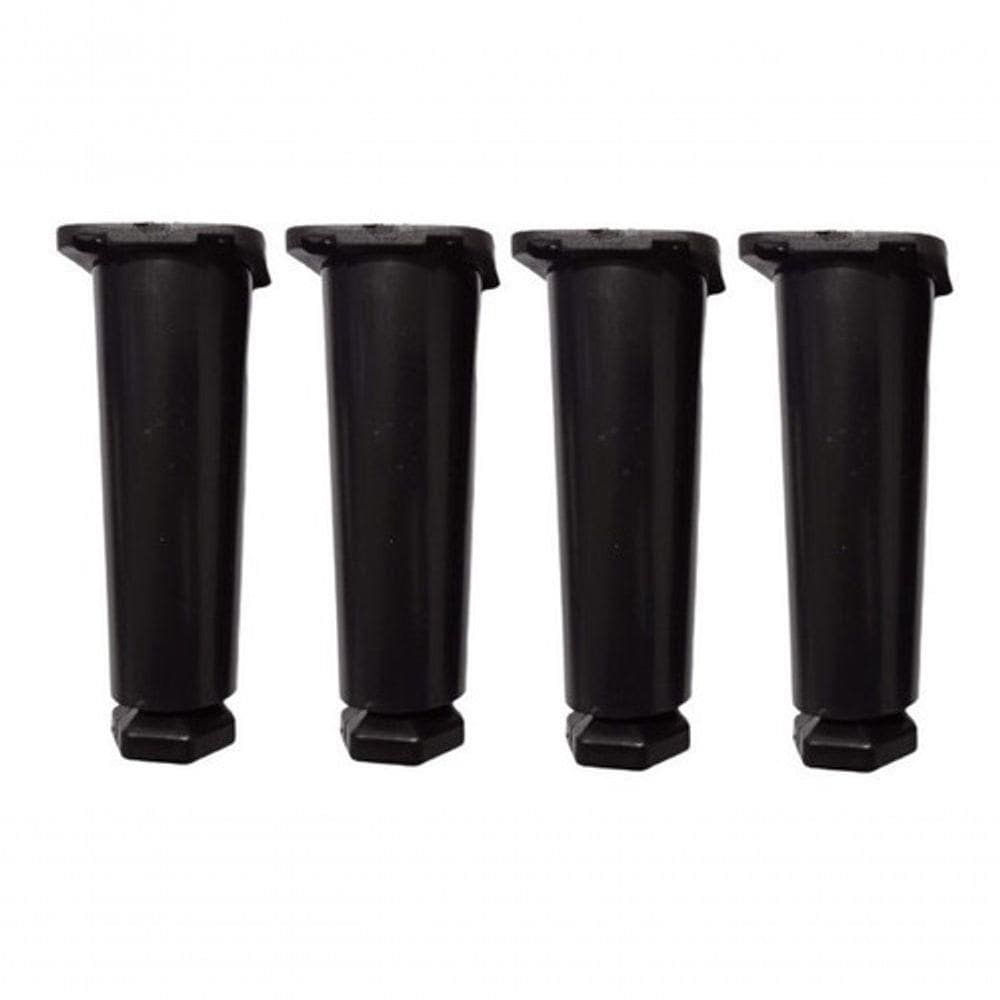 Kit Com 4 Pés Para Gabinete De Pia Armário Balcão 14cm Regulável Geli Preto