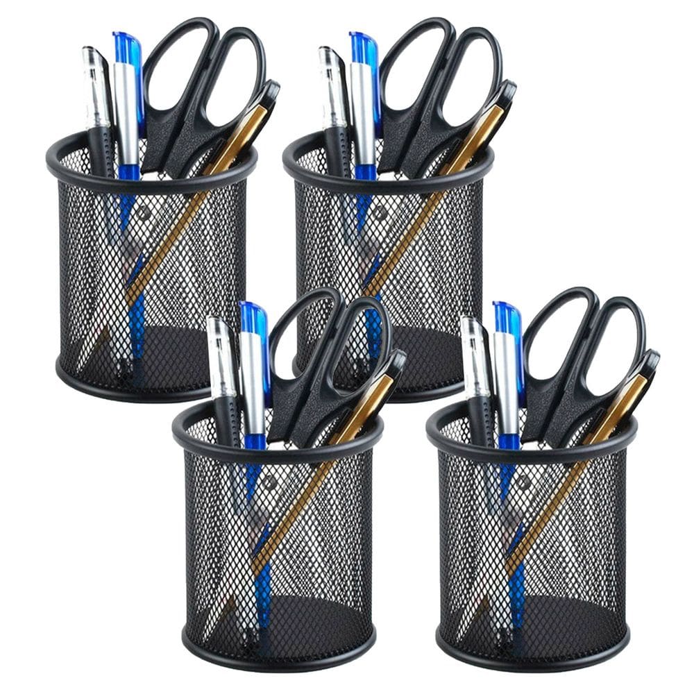 Porta Lapis Telado Kit 4 Unidades Caneta Regua Treco Lapis Organizador Mesa de Trabalho Escrivaninha Home Office Empresa Escritorio Versatil Multiuso