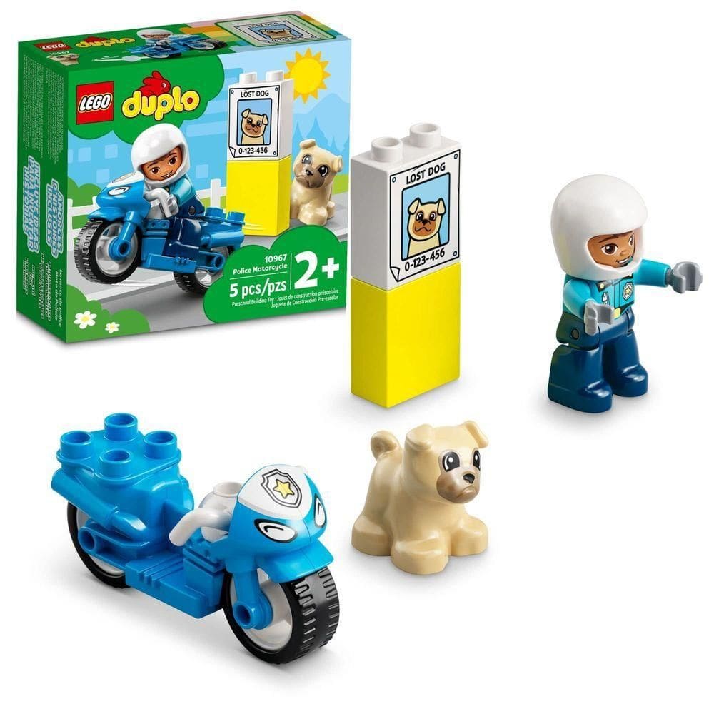 Lego Duplo Moto De Resgate Da Polícia, Brinquedo 2+