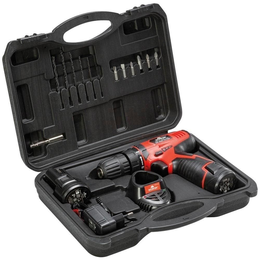 Furadeira Parafusadeira 10,8v Bateria Bivolt Worker