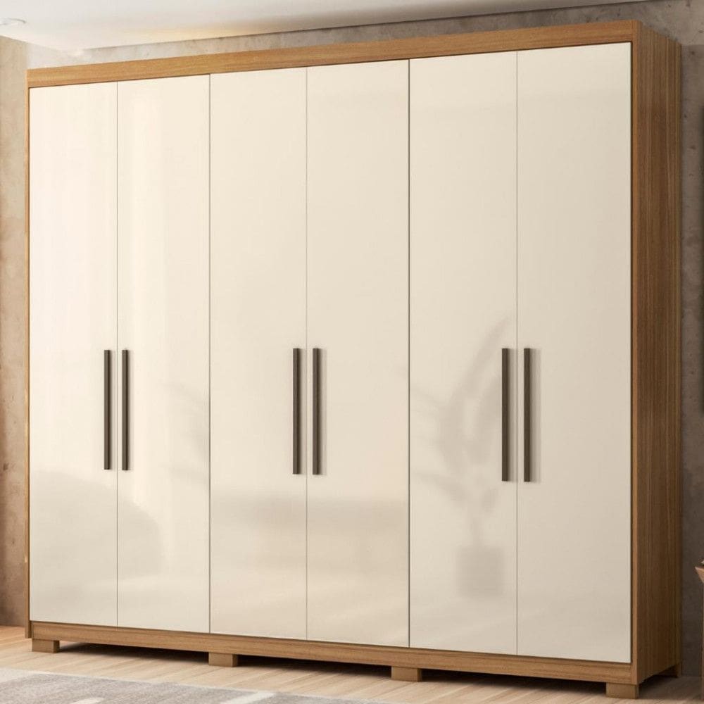 Guarda Roupa Casal 6 Portas 4 Gavetas com Pés Venice Demobile