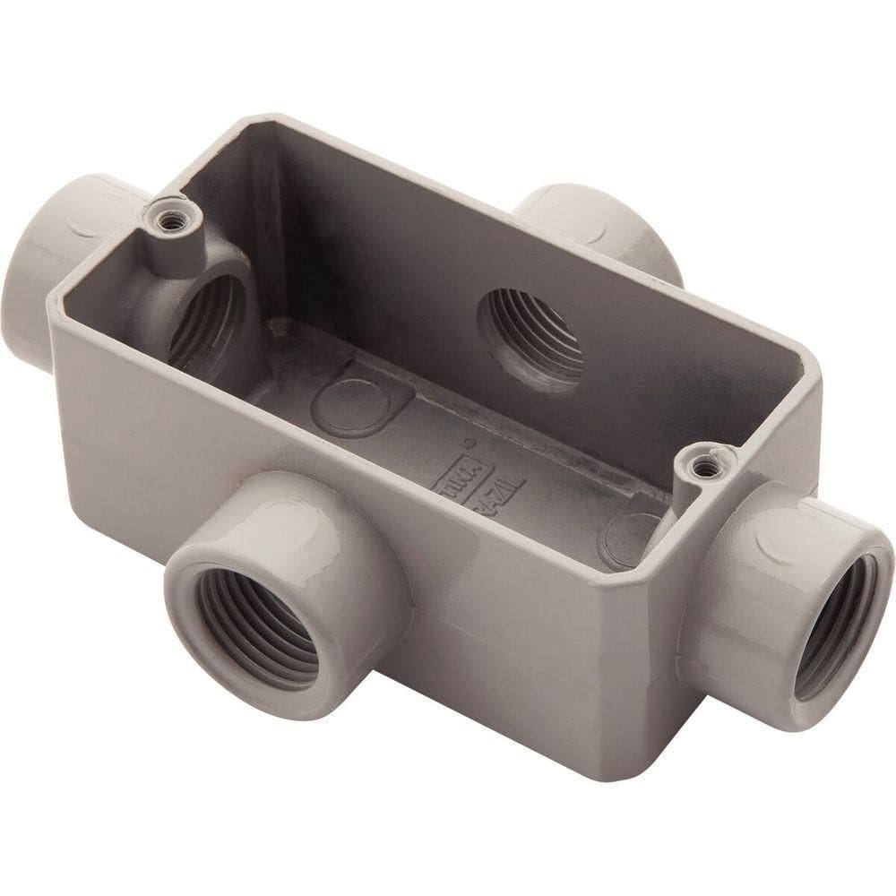 Condulete Fixo 1" Tipo "x" - Sem Tampa - Rosca Bsp - Com Pintura Eletrostática A Pó