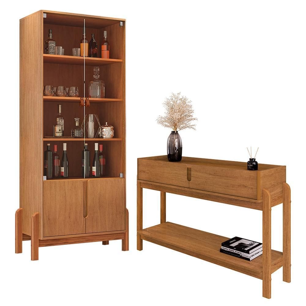 Sala de Jantar Lizz com Cristaleira e Aparador - Casa D