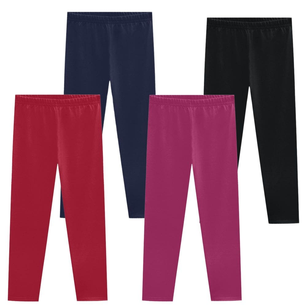 Kit 4 Calças Legging Básica Kyly Infantil Menina Excelente