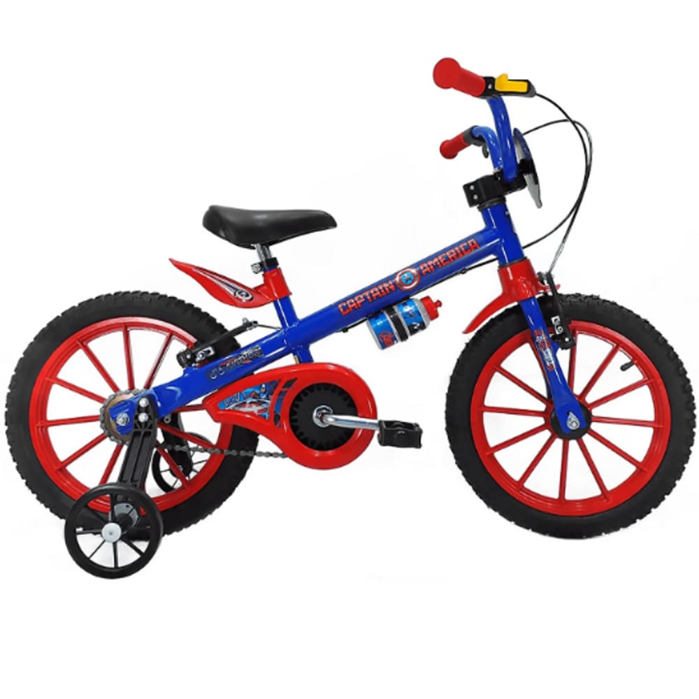 Bicicleta Aro 16 Nathor Capitão América Azul / Vermelho Aro 16