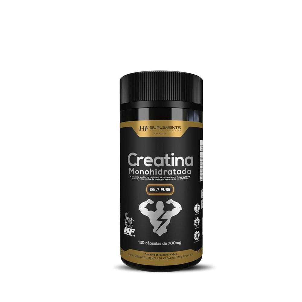 Creatina Monohidrata 3G Pure 120Caps Hf Suplementos