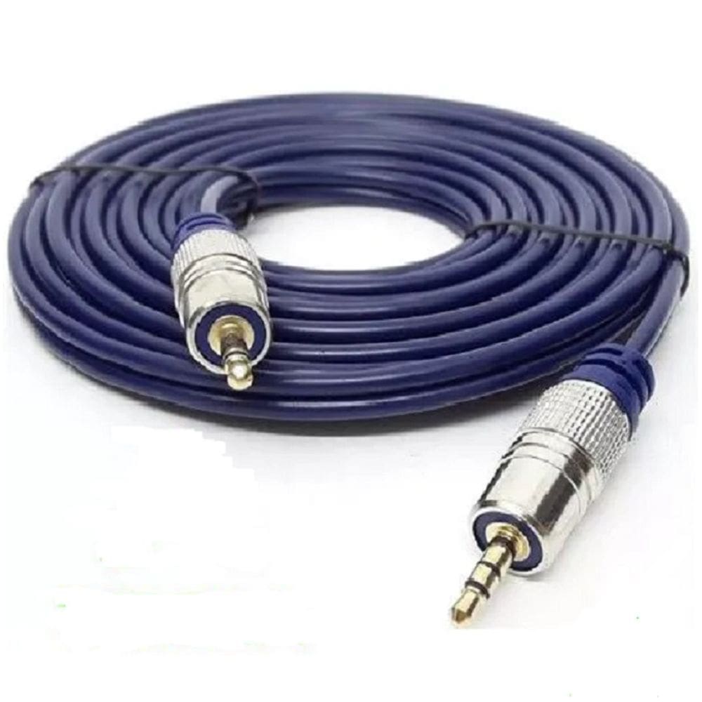 Cabo P2 + P2 St Metal Profissional - Cabo Azul - 5m Tebera