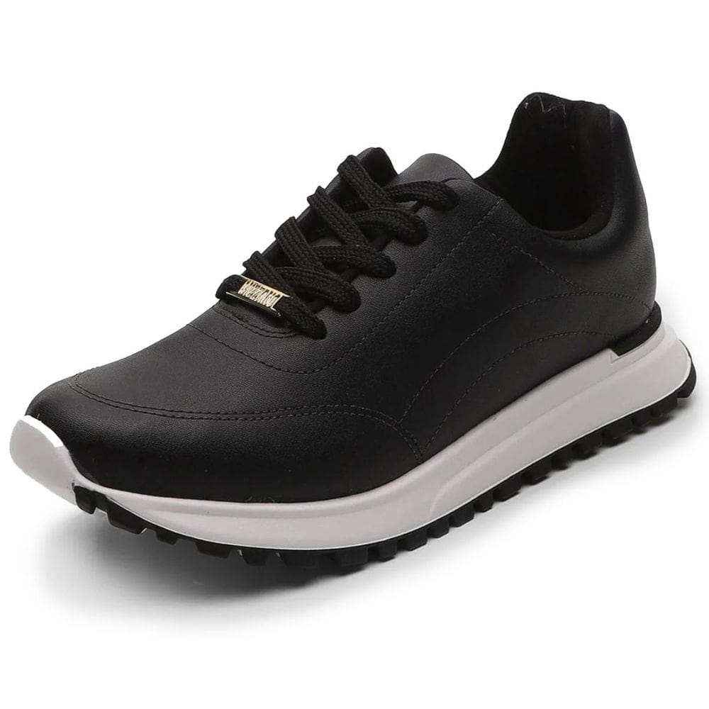 Tênis Vizzano Recortes Feminino - Preto e Branco