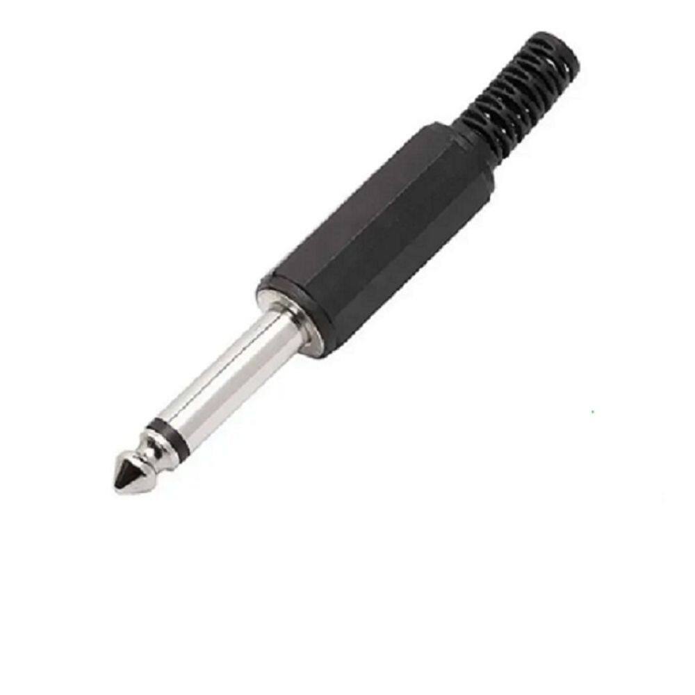 Plug P10 Mono Plastico Com Rabicho - Emb 10 Pcs - Tebera