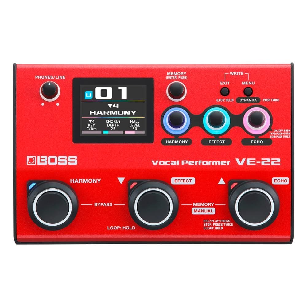 Pedal de Efeitos para Voz Boss VE-22 Vocal Performer