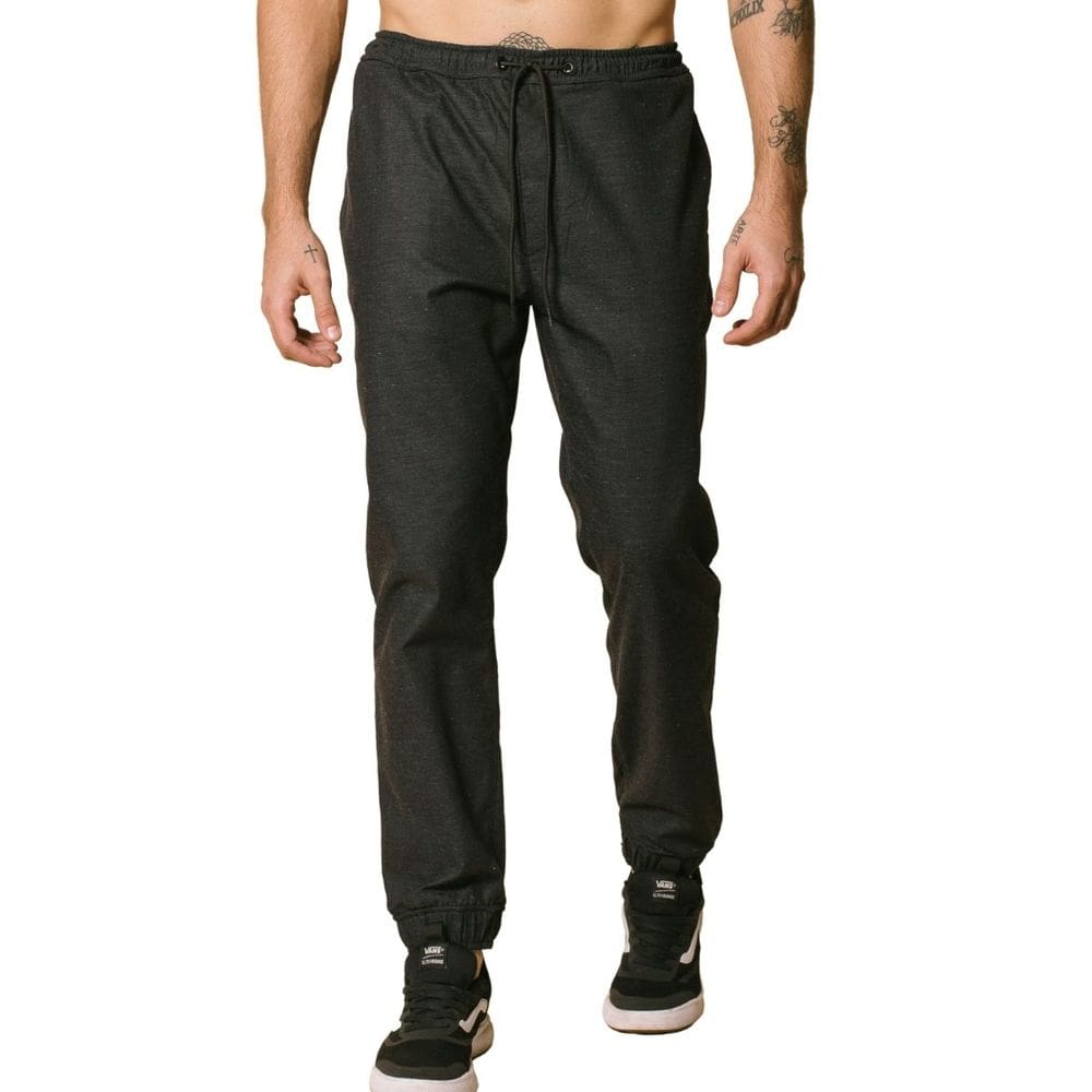 Calça Masculina Jogger Alfaiataria Cinza Escuro C/ Elastano