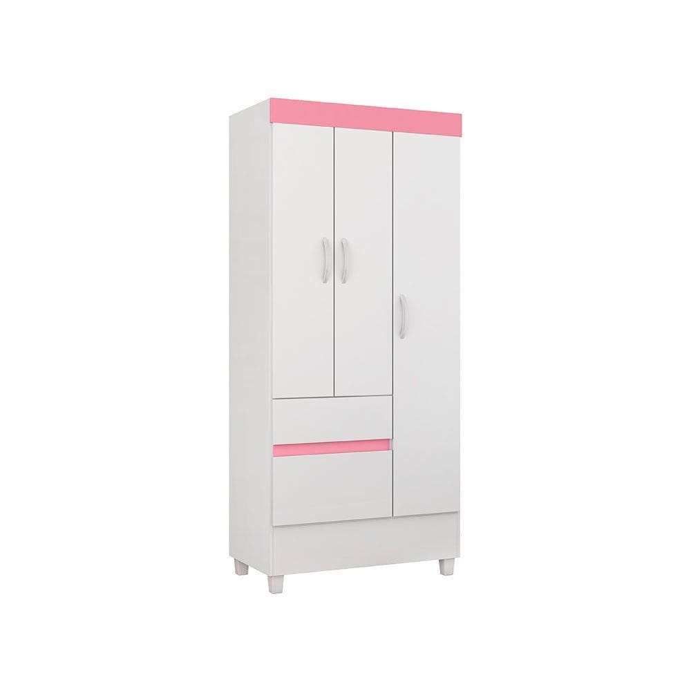 Guarda Roupa Solteiro 3 Portas 2 Gavetas