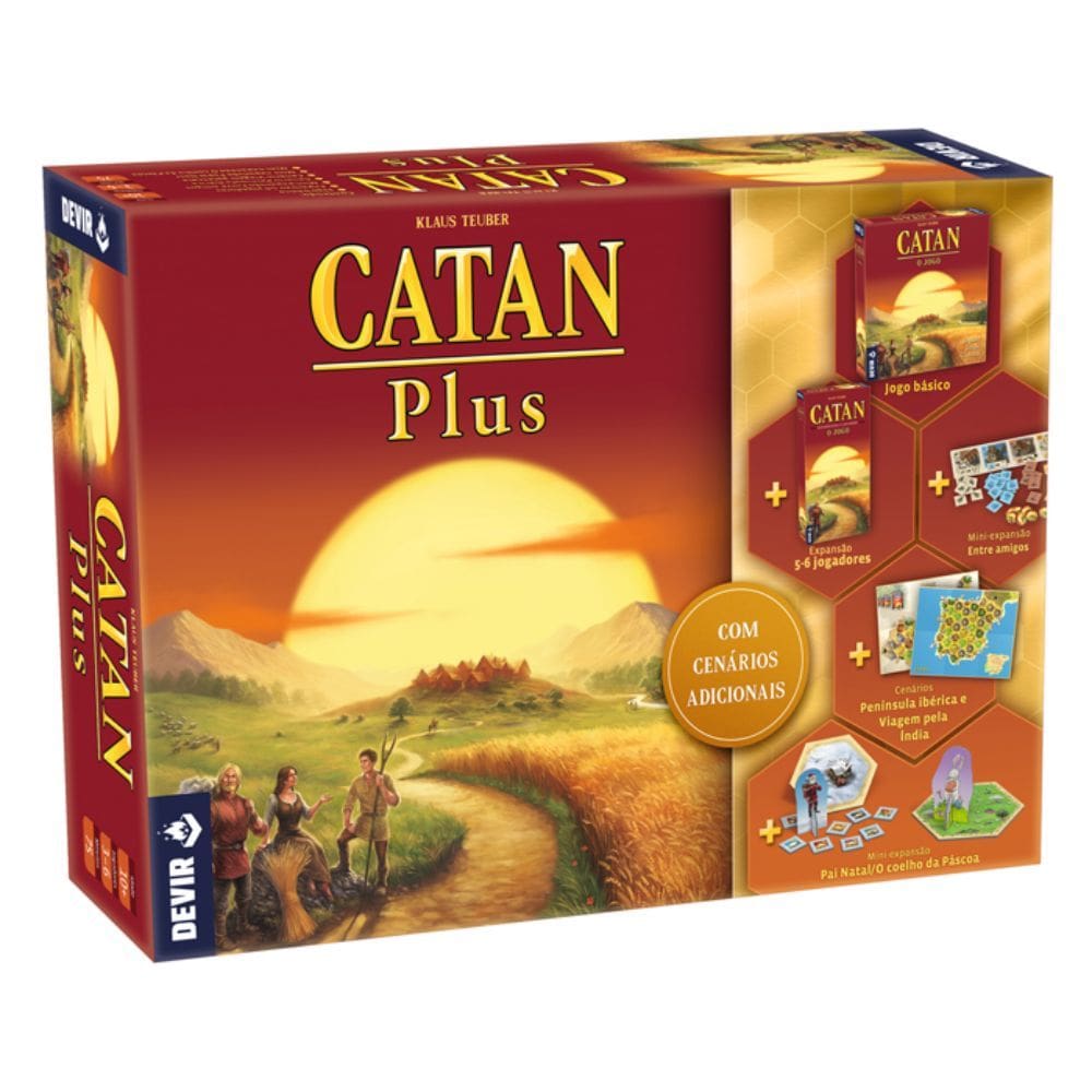 Catan Plus 2023 Jogo de Tabuleiro Devir BGCARPLUS3PT