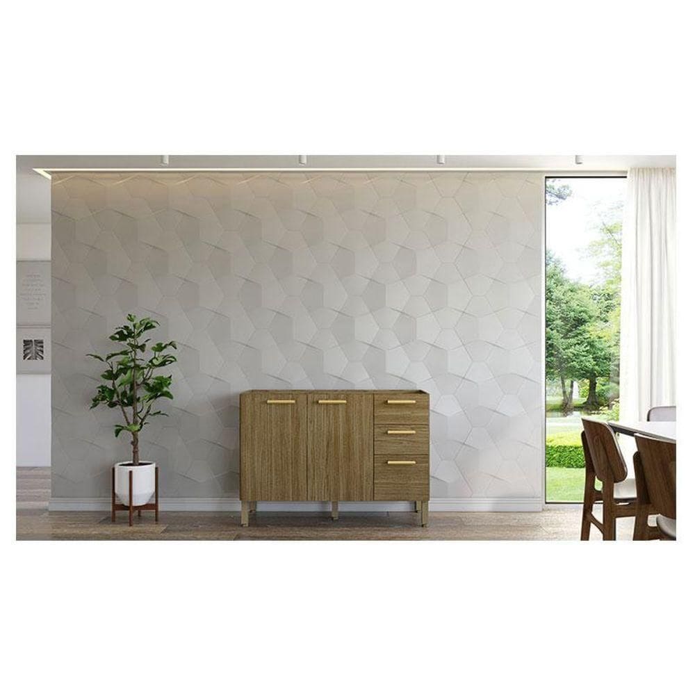 Balcão De Pia Ambiente Urbane 120 Cm Freijó - Kits Paraná