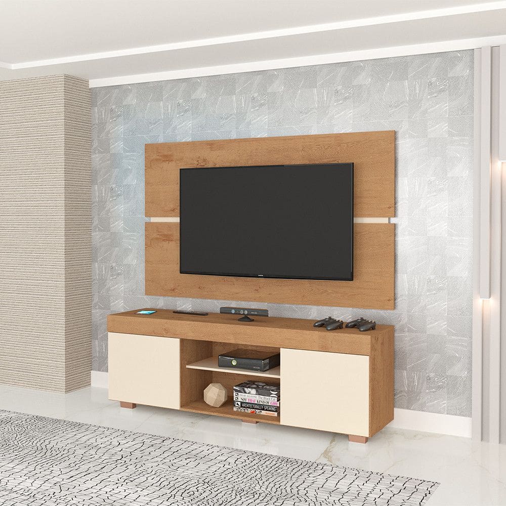 Rack Com Painel Denver MDP Atualle 2 Portas Móveis