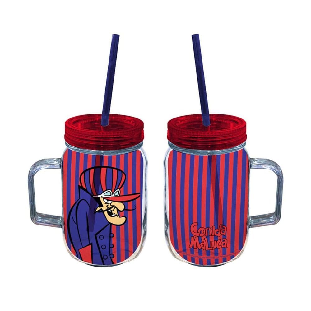 Caneca Jarra Canudo Tampa Hb Wacky Race Dick 550ml