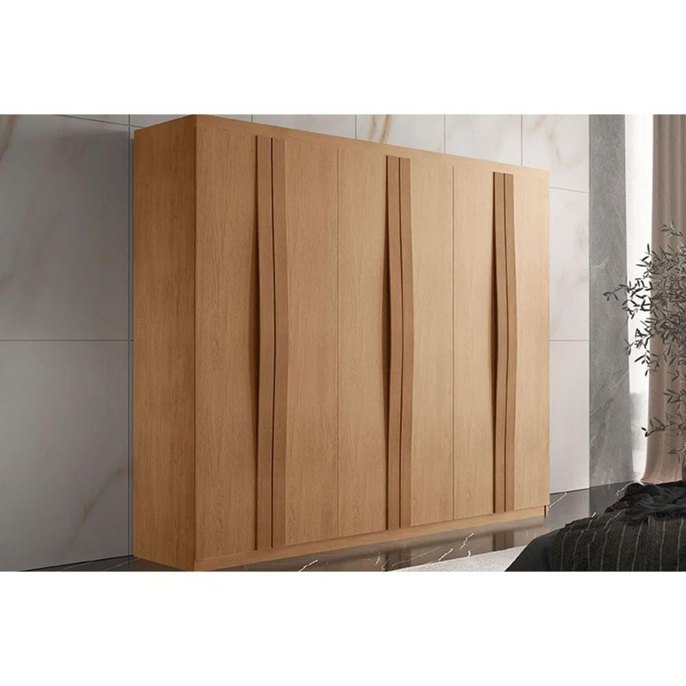 Guarda Roupa 6 Portas e 2 Gavetas Grécia Naturale - Rufato