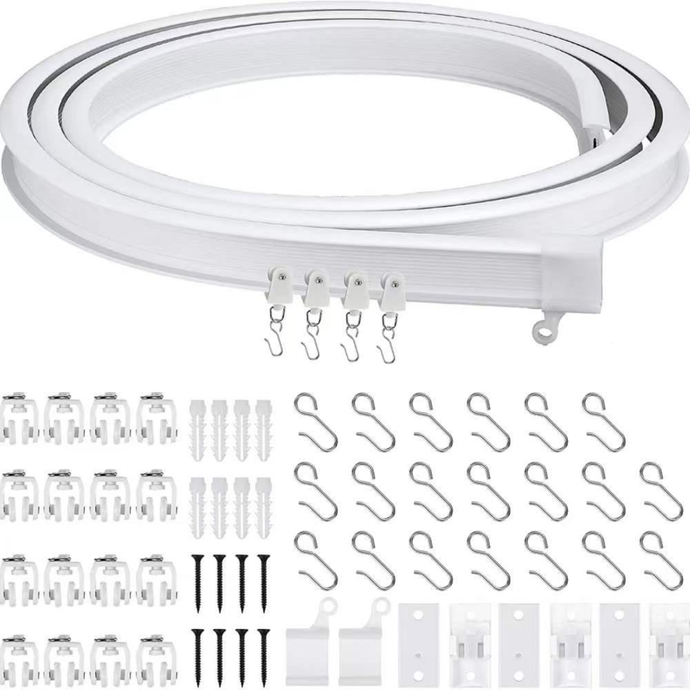 Faixa de Cortina Super Flexivel, Trilho Suisso, Curva Fácil, Kit Completo, Sala, Quarto, Cozinha, Blackout, Caminhão, Barco, Motor Home