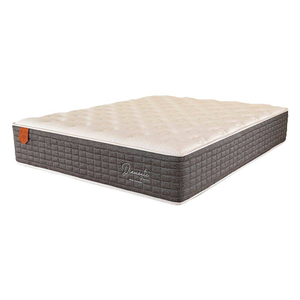 Colchão Queen Size 158x198x30 Diamante Prorelax Molas Ensacadas Pillow In - Cinza