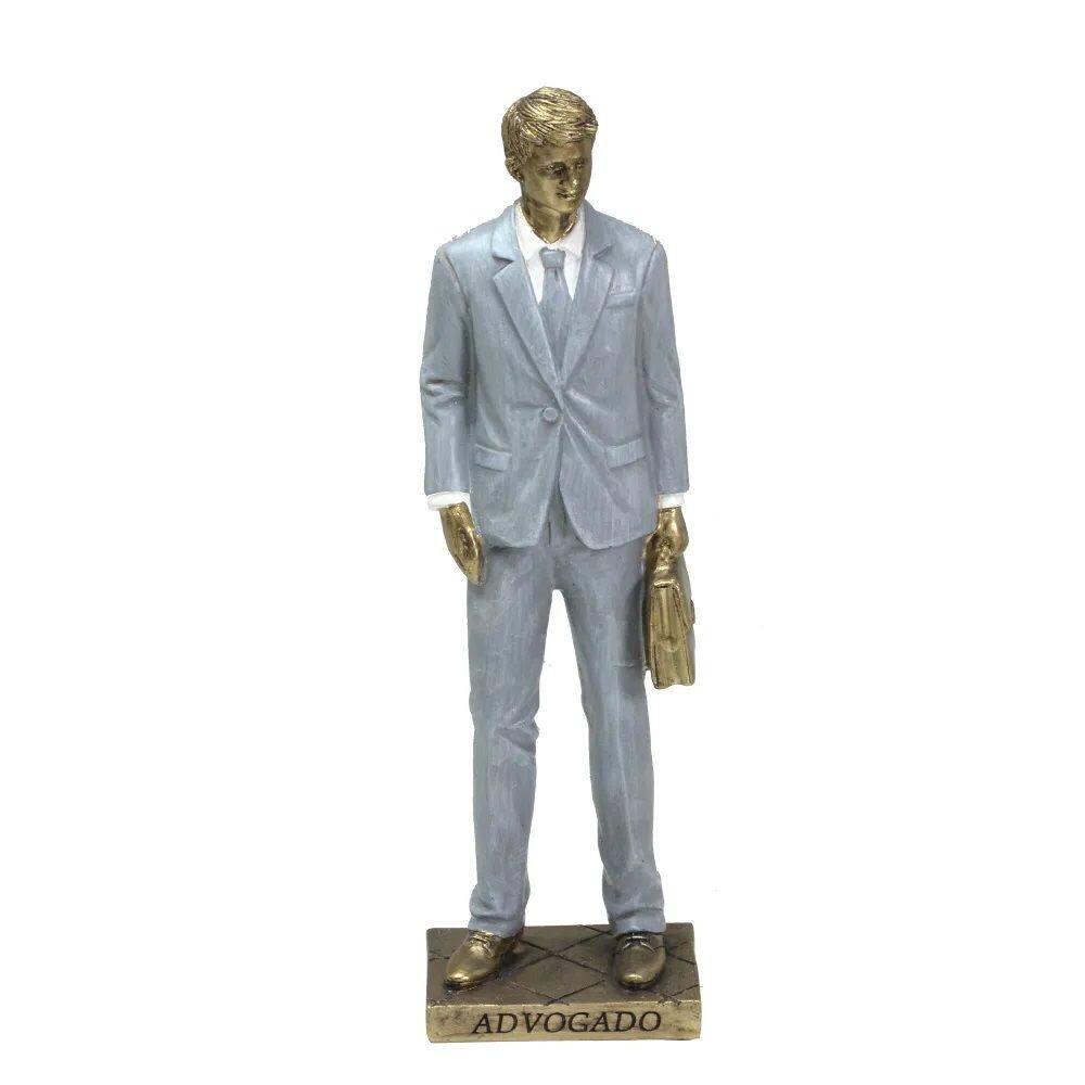 Figura Decorativa Estatueta Homem Advogado 25 X 7 X 6 Cm
