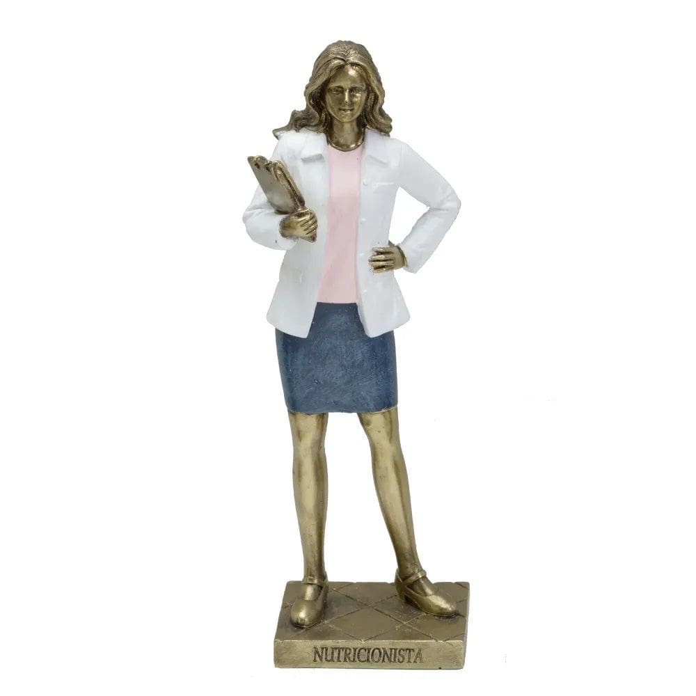 Figura Decorativa Estatueta Mulher Nutricionista 24 X 8 X 6 Cm