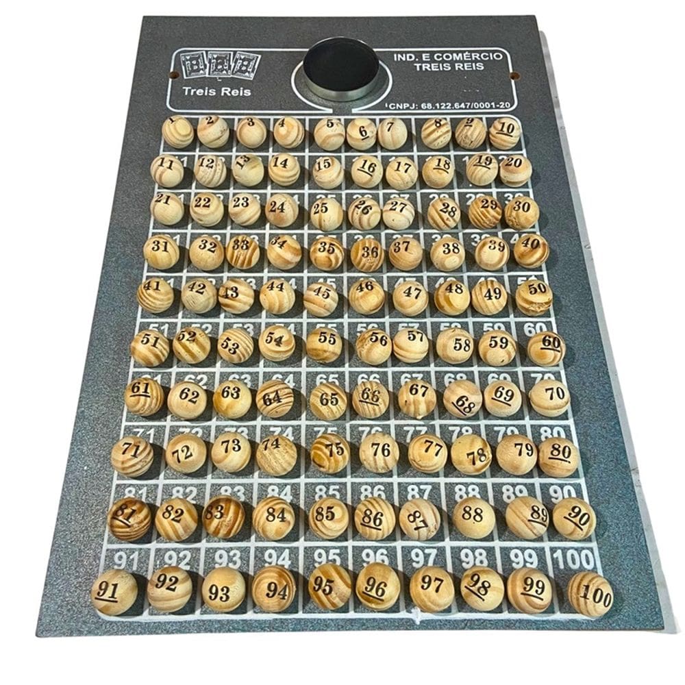 Tabuleiros Com Bolinhas Numeradas 1A 300 Madeira 21 MM