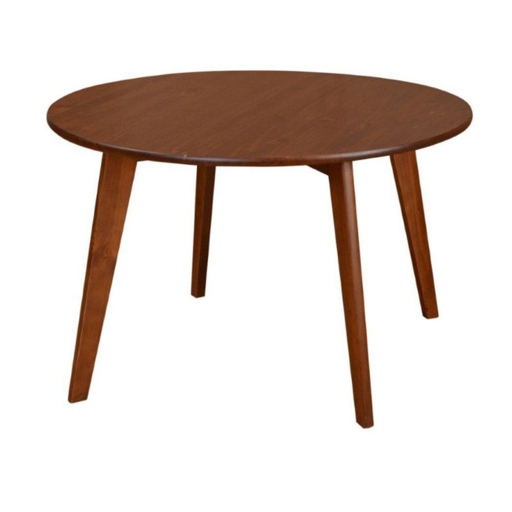 Mesa Redonda de Madeira 1,20m Ø | Coleção Scandian Amendoado